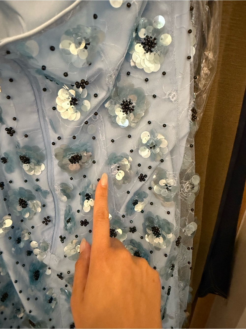 ROTATE Birger Christensen Floral Embellished Strapless Dress - Picture 8 of 10